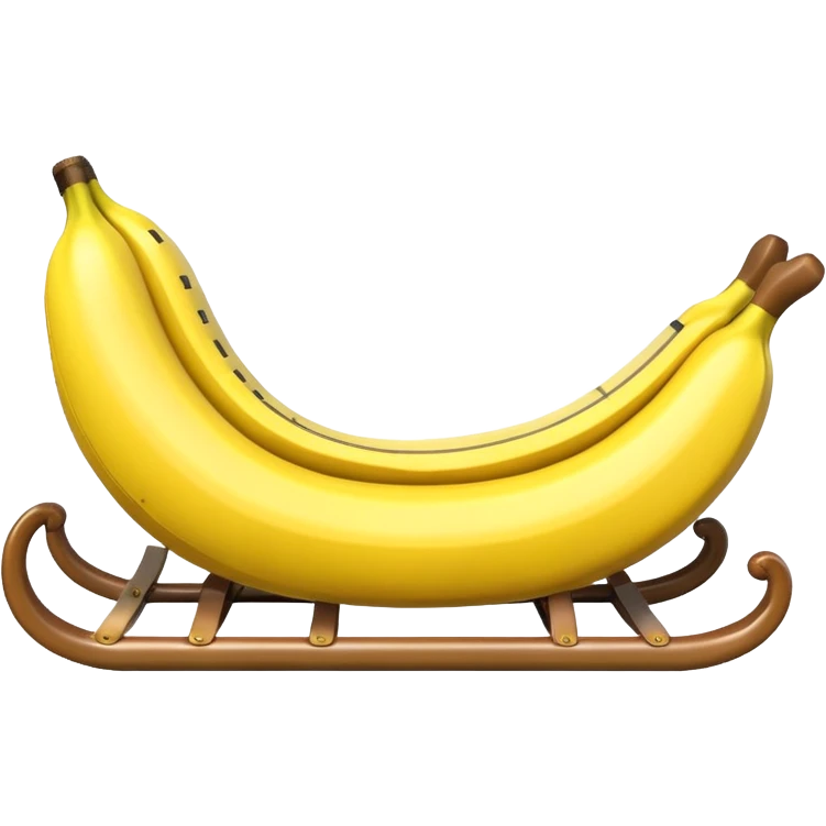 Inflatable winter Banana Sleigh emoji