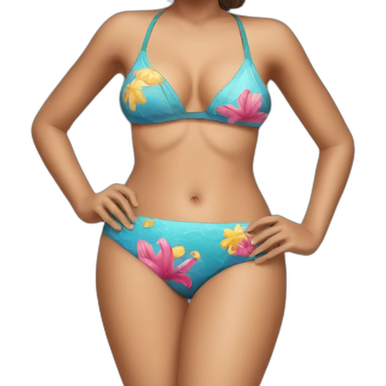 sexy woman swimming suit belly emoji