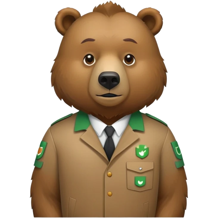 Un oso grizzly de repartidor de Uber eats  emoji