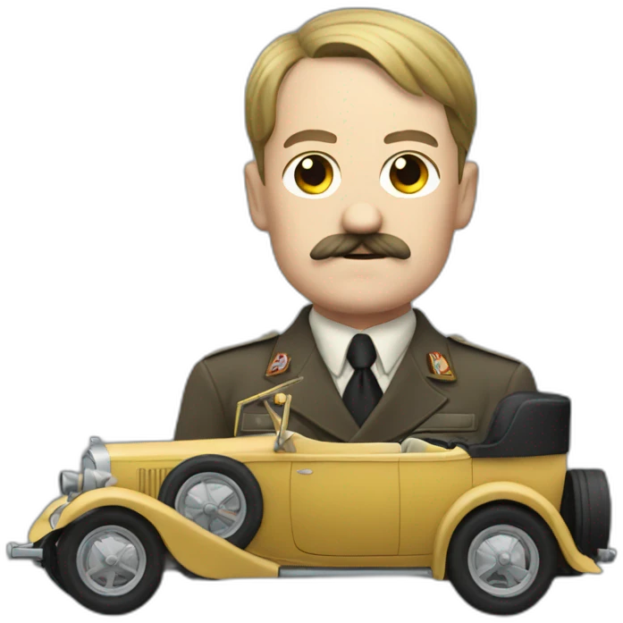 Hitler drive a car emoji