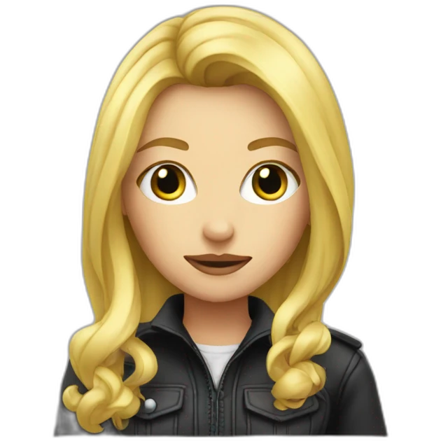 Blonde girl, criminal emoji