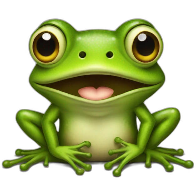 a homeless frog emoji