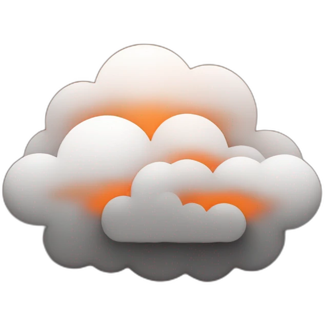 gpu cloud (dark orange colored cloud ) emoji