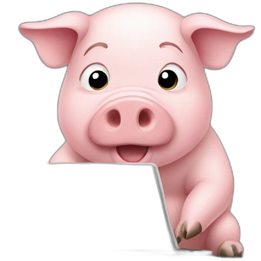 pig working on laptop emoji