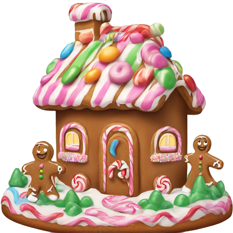 Candy land gingerbread house  emoji