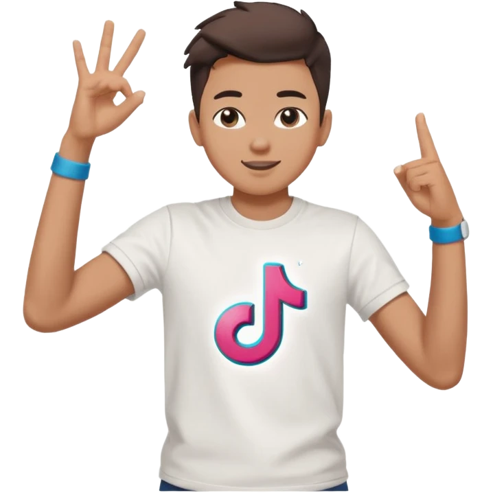 boy tiktok dance half body no tiktok logo emoji