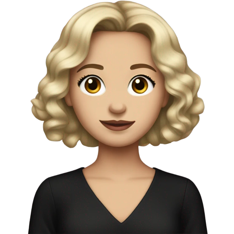 Maddie from dance moms in a black dress  emoji