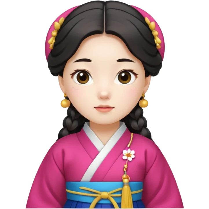 korean giro wearing hangbok emoji