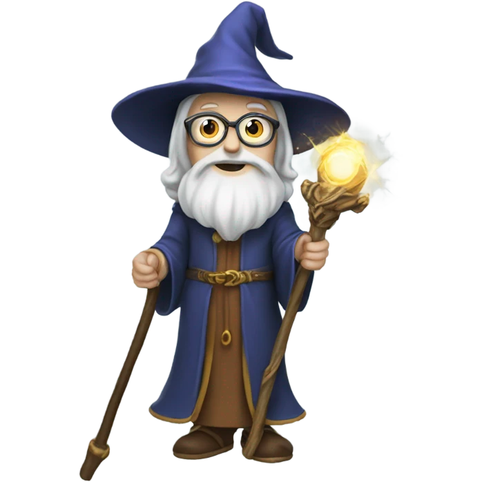 Wizard with a staff emoji