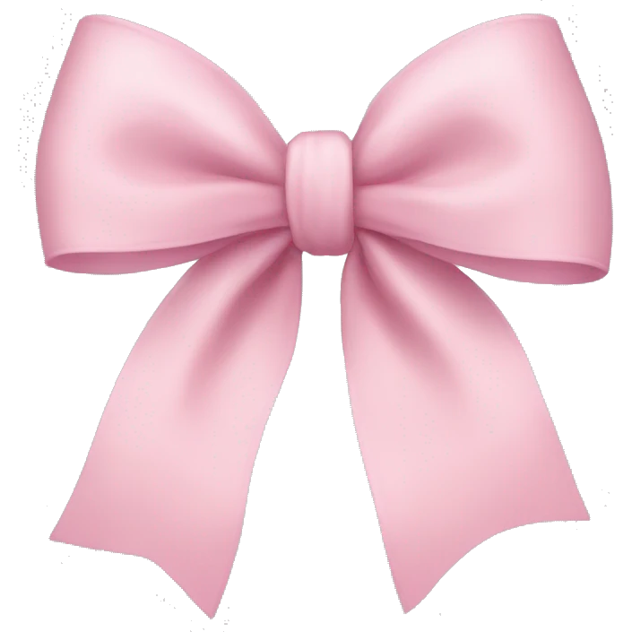 Create a light pink bow emoji