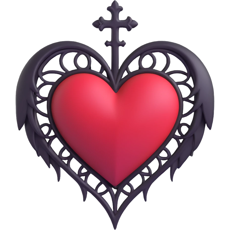 Gothic heart emoji