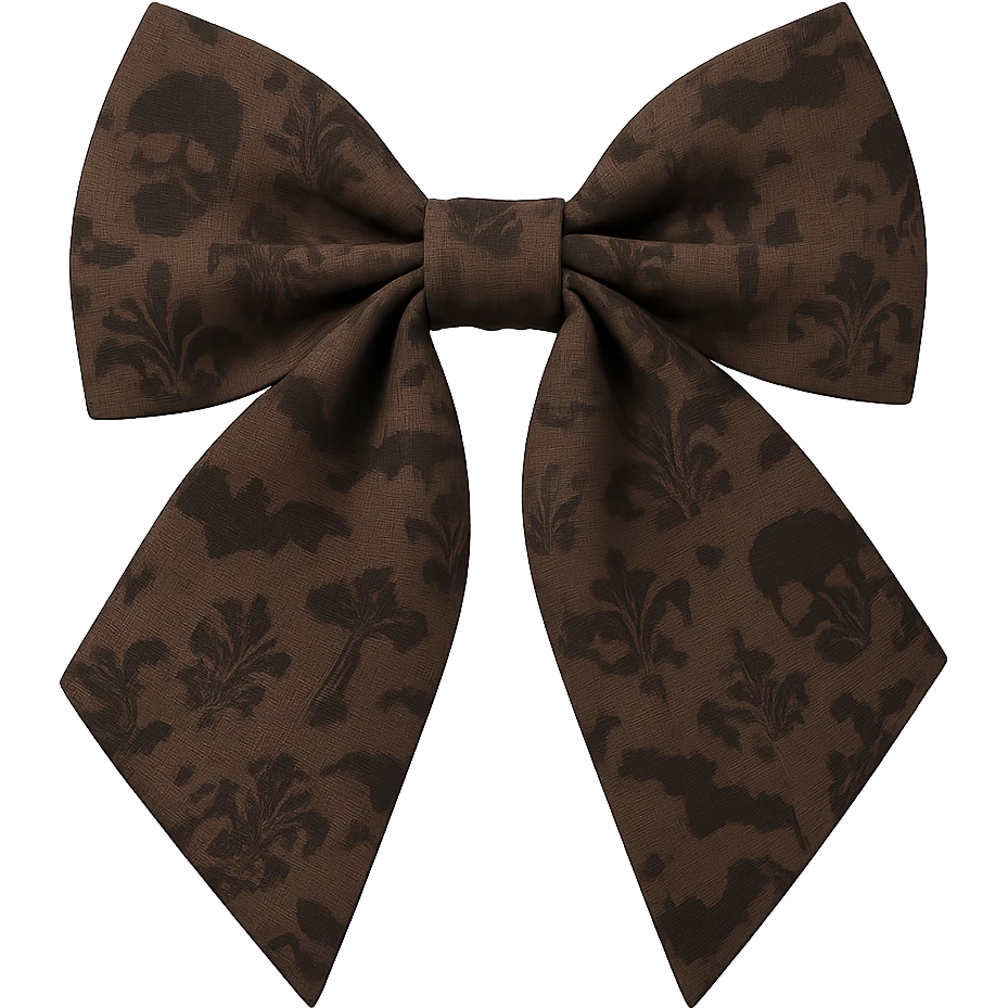 brown goth bow remove background emoji
