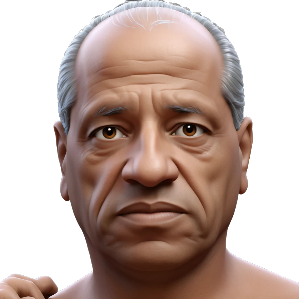 thoughtful old man portrait emoji