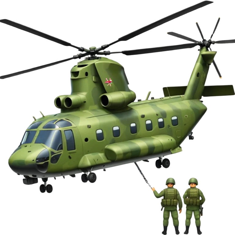 Chinook dropping soldiers emoji