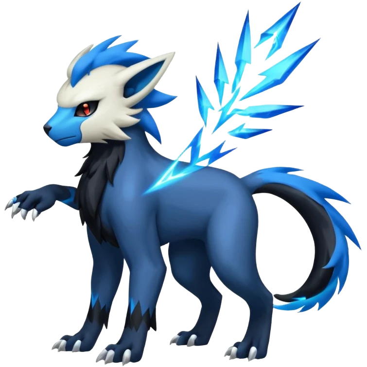 Luxray-Zebstrika-Manectric-Absol-fusion, full body emoji