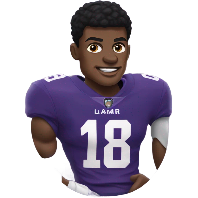 Lamar Jackson in his jersey AT THE CASINO emoji