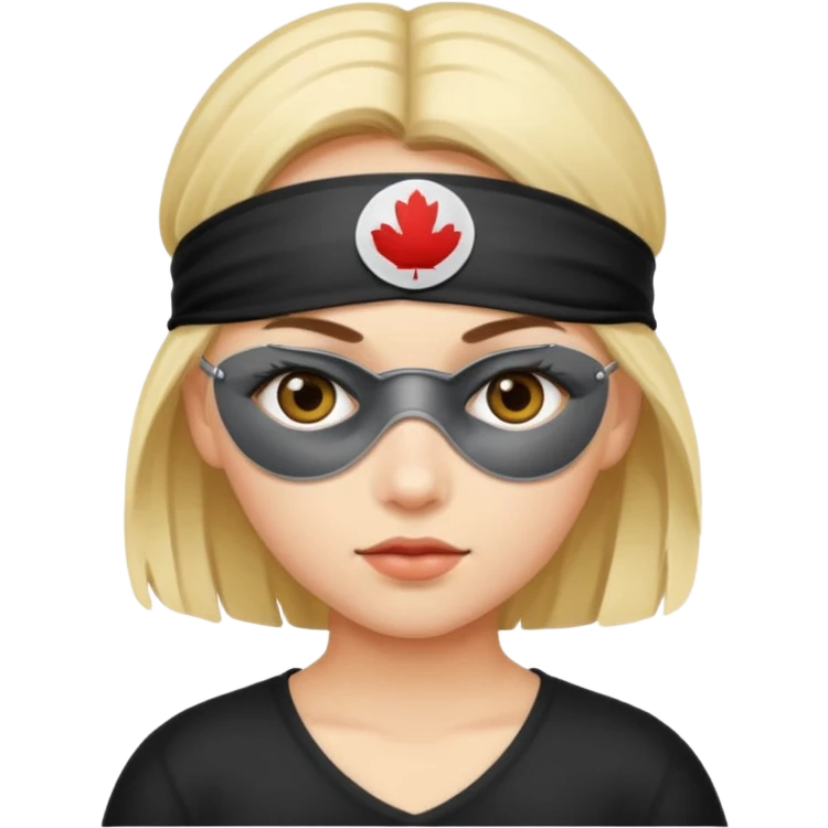 Girl wearing eye patch emoji