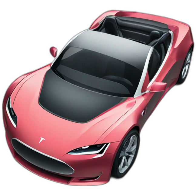 Voiture Tesla roadster emoji