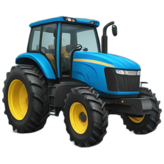 tracteur bleu emoji