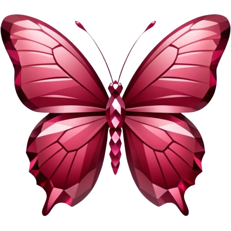burgundy 56-carat diamond shaped as butterfly emoji