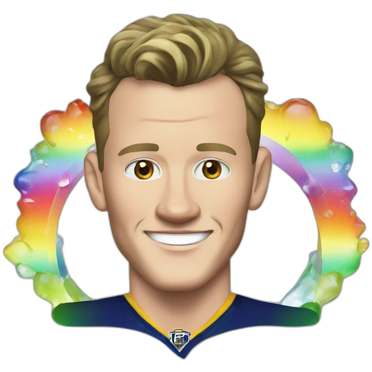 Jonathan Toews as rainbow diamond ring emoji