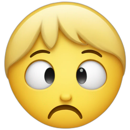 Sad face emoji