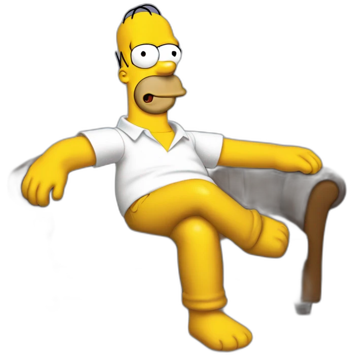 Homer simpson sitting on a couch emoji