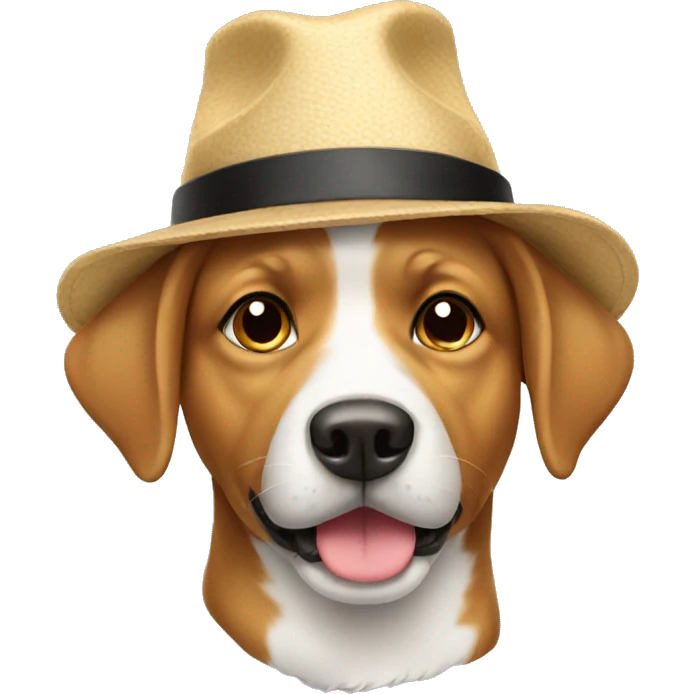 dog with hat emoji