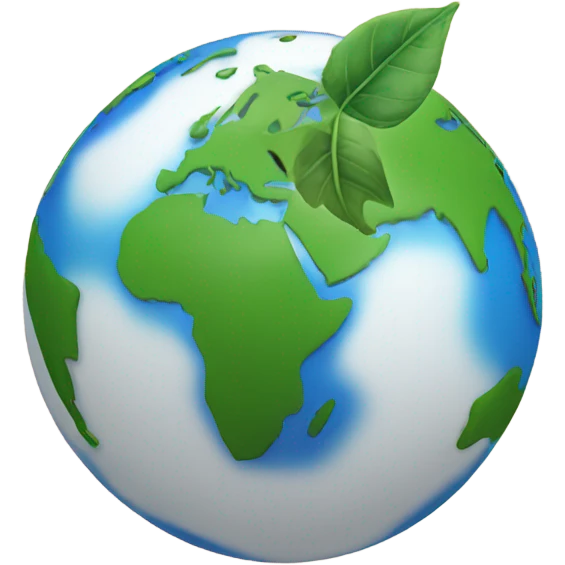 globe with a leaf around it emoji