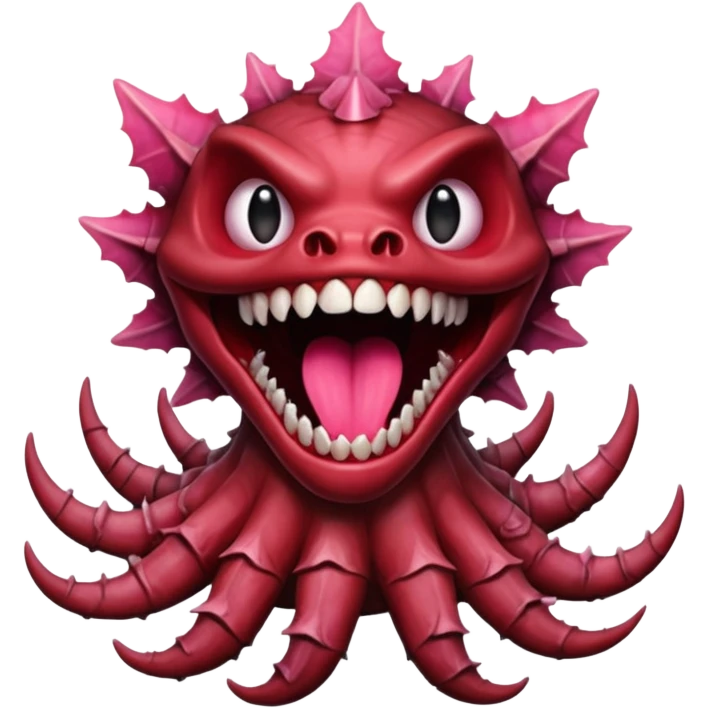 A demogorgan with its mouth open emoji