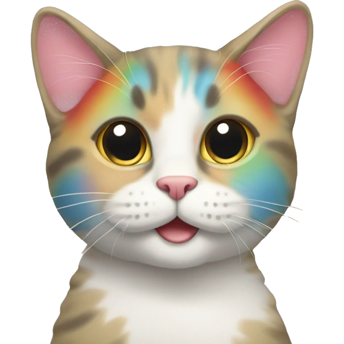 Rainbow cat emoji