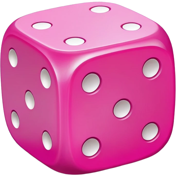 pink dice emoji