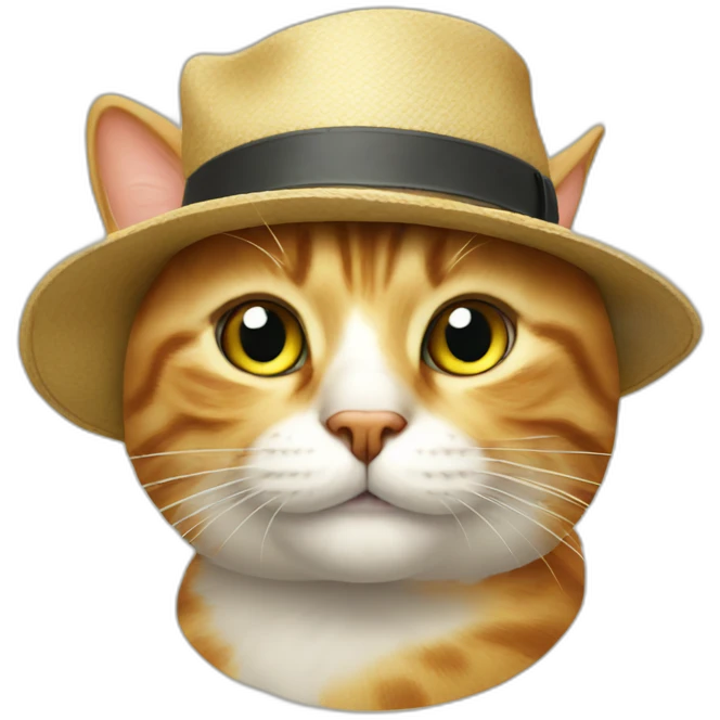 Cat on hat emoji