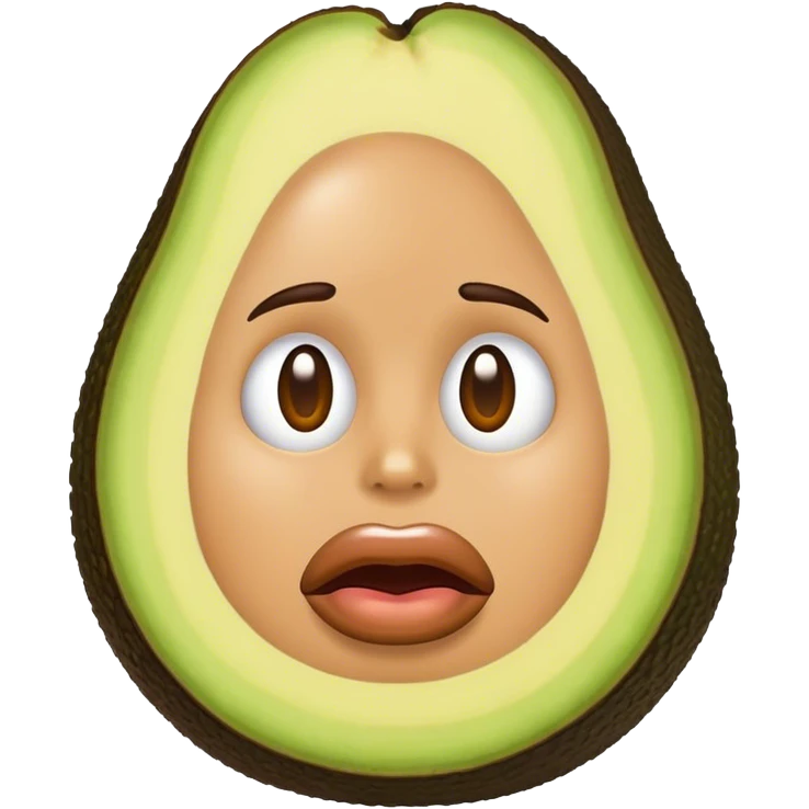 Emoji de aguacate con labios grandes  emoji