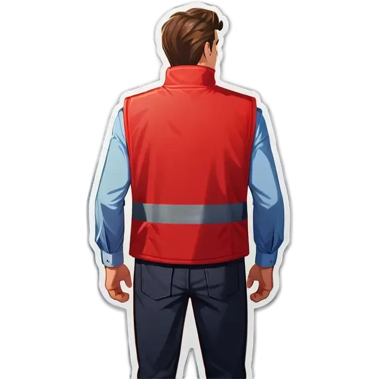 back of a red vest emoji