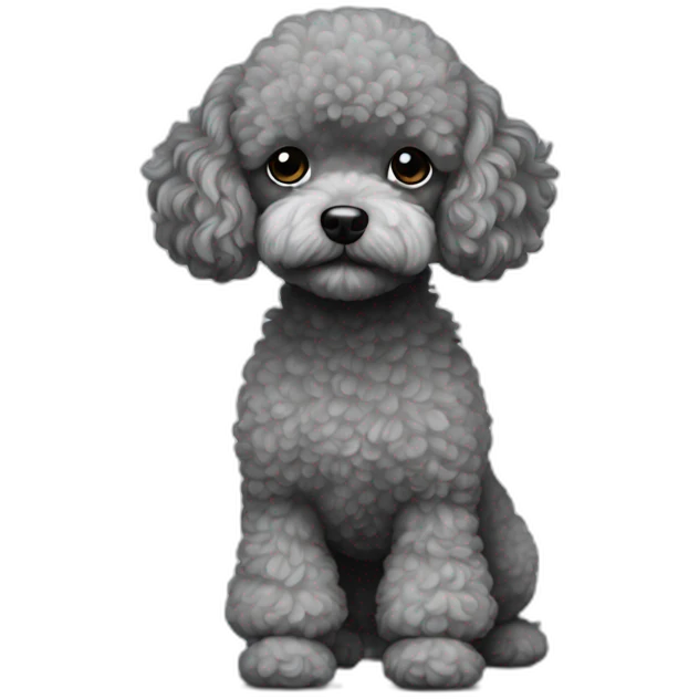 gray toy poodle emoji