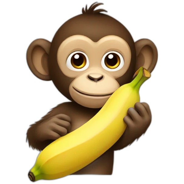 Monkey with a banana emoji