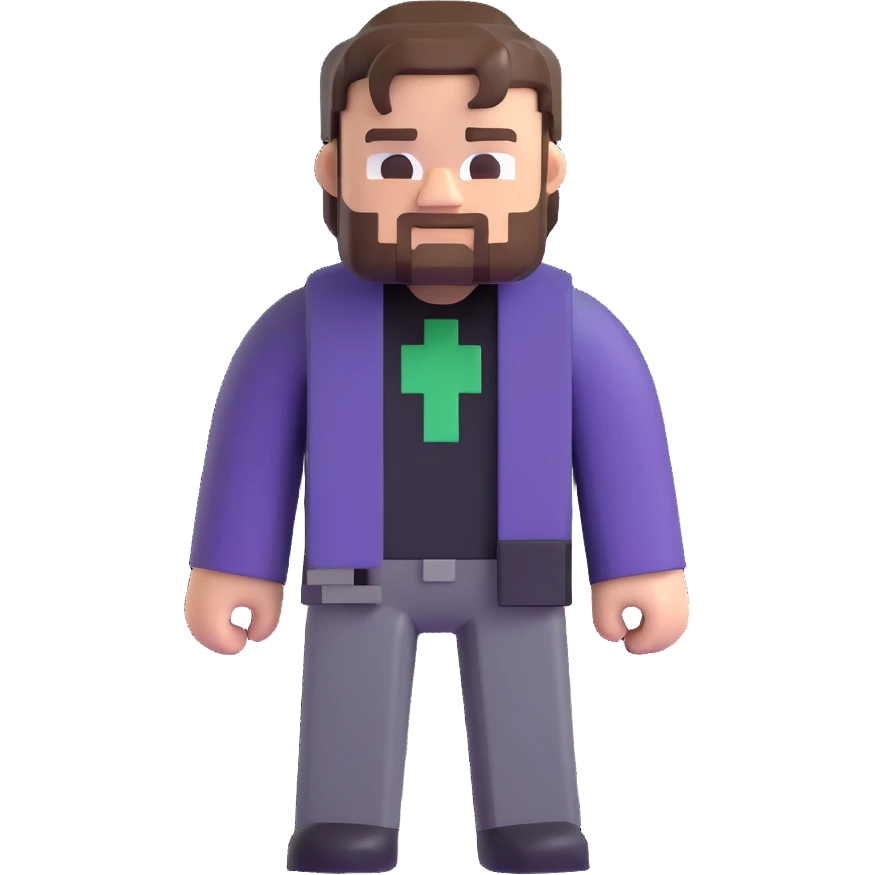 Jack Black as a Minecraft movie character emoji