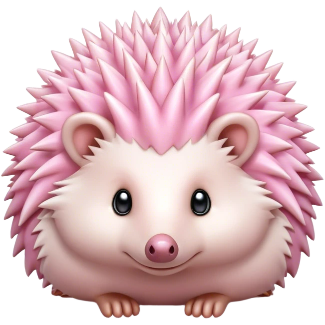 Light pink hedgehog  emoji