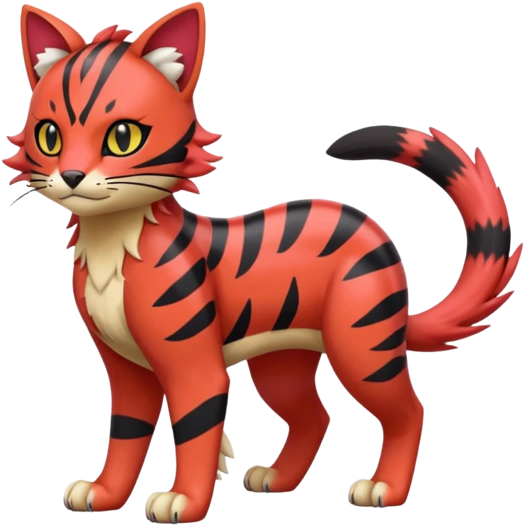 Cool Badass Liepard-Linoone-Litten-Skitty-Pokémon-fusion-creature (full body) emoji