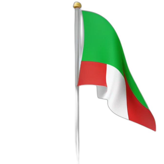 Blue white green red flag vertical emoji