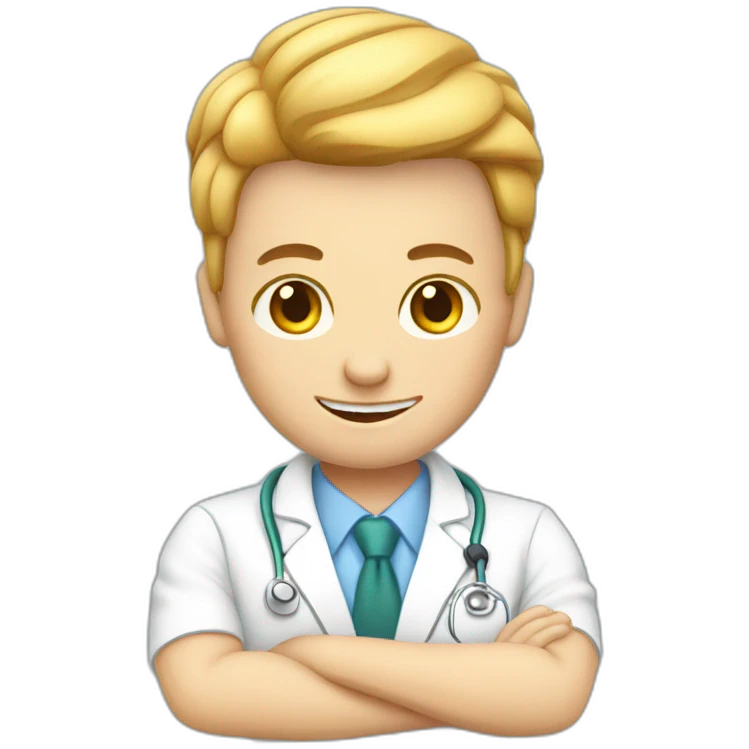 white skin chiropractor being professional compete body emoji