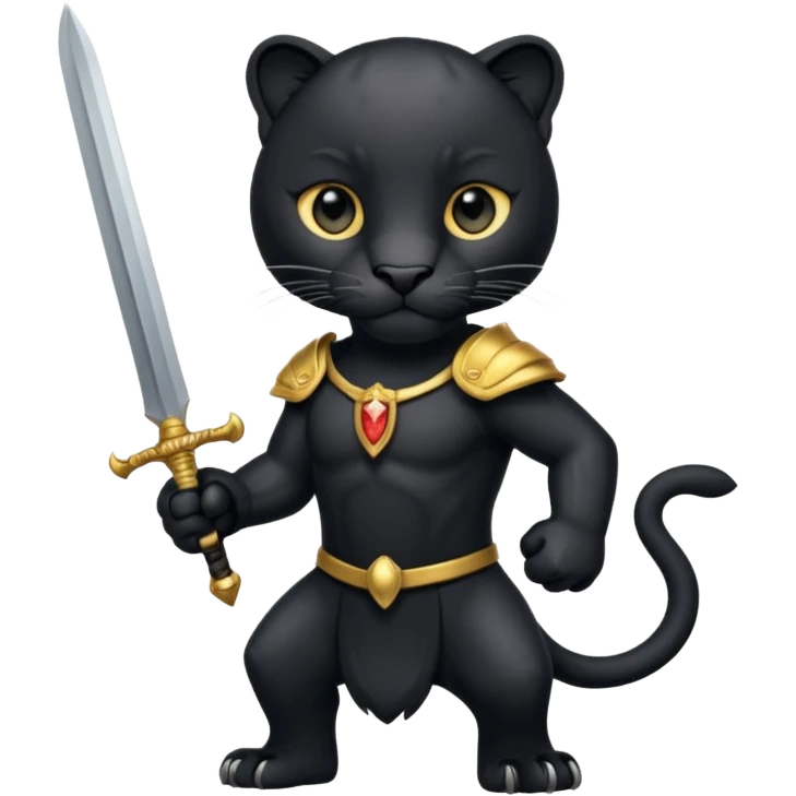 Panther with sword  emoji