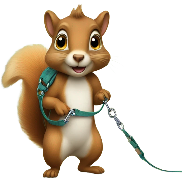 Squirrel with a leash emoji