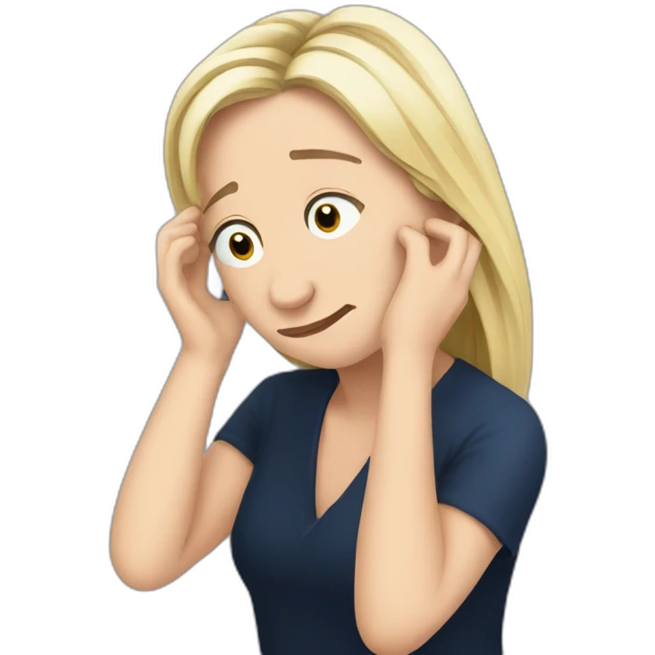 le pen triste emoji