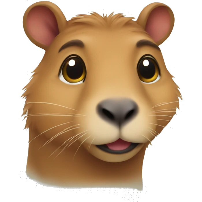 capybara loving cat  emoji