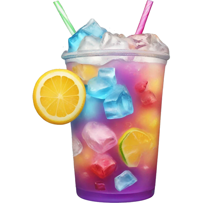 colorful iced drink emoji