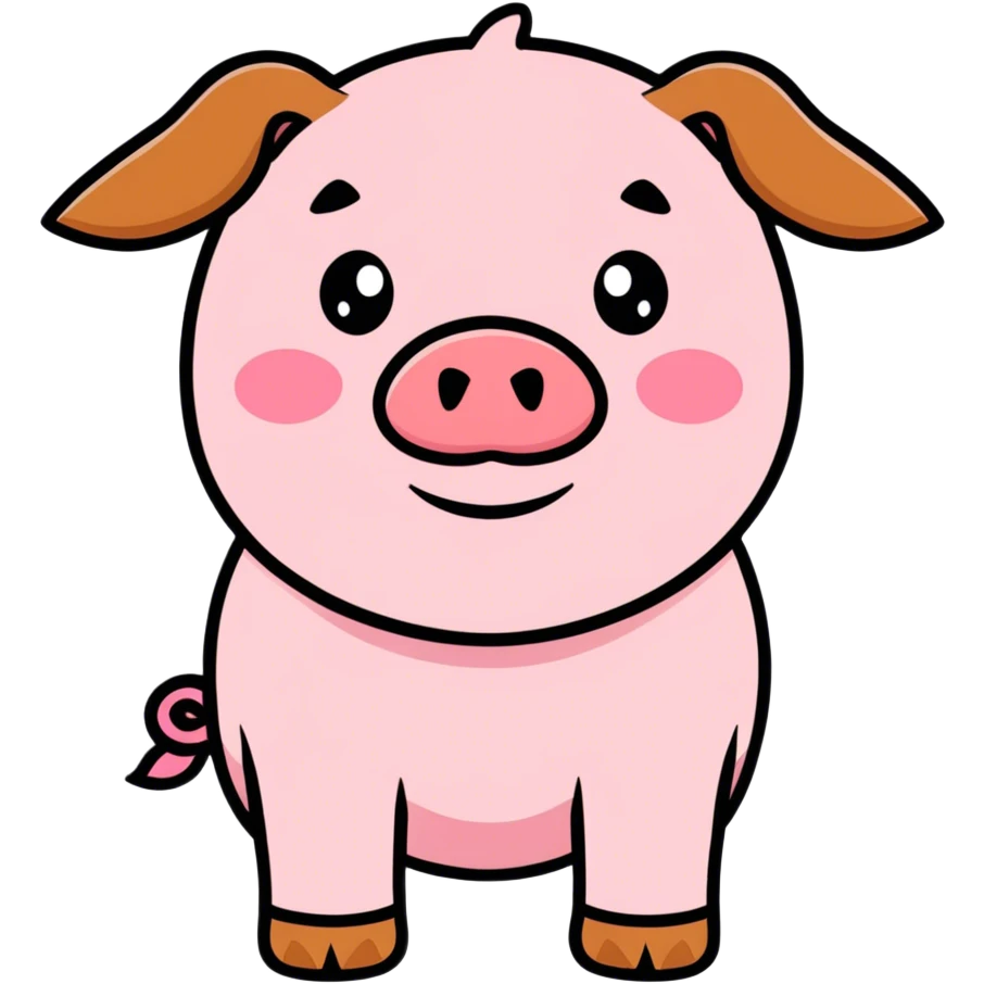 Pig with a wig  emoji