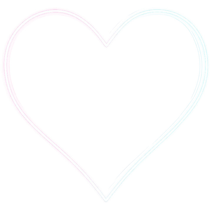 heart with a vibrant neon glow emoji