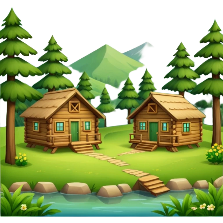 Cabañas con naturaleza emoji